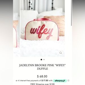 JADELYNN BROOKE - WIFEY DUFFLE BAG